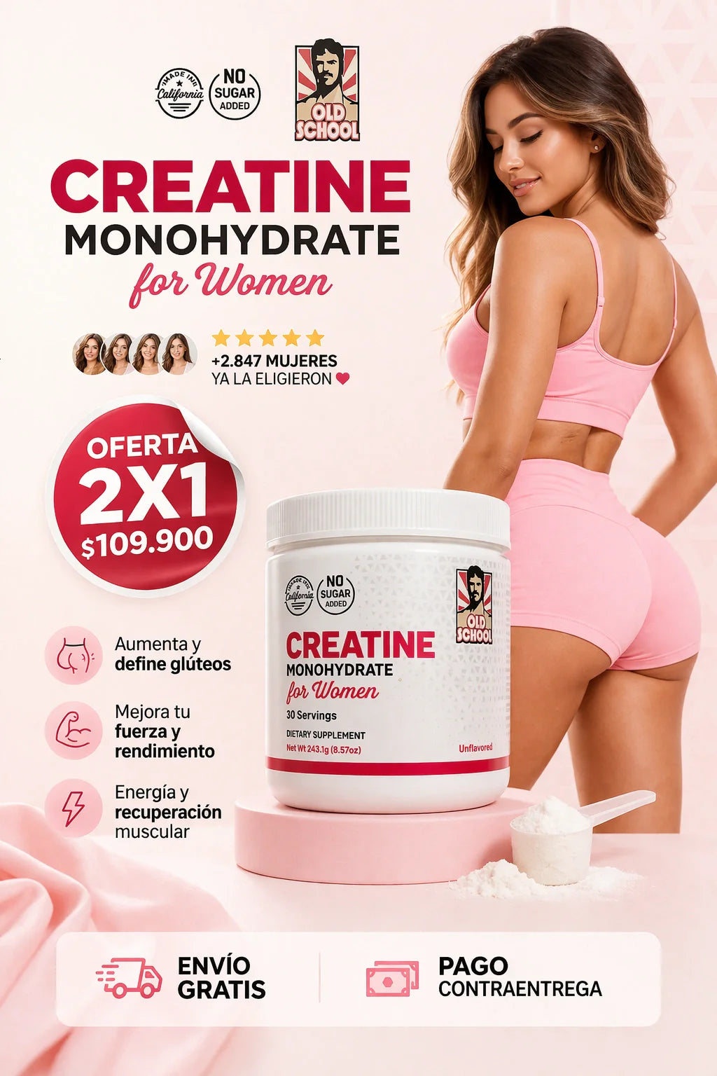 Creatina Monohidratada Oferta 2X1